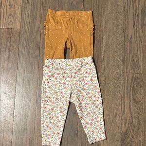 Kids Floral & Mustard Ruffle Leggings Set
